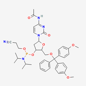 N-[1-[5-[[bis(4-methoxyphenyl)-phenylmethoxy]methyl]-4-[2-cyanoethoxy-[di(propan-2-yl)amino]phosphanyl]oxyoxolan-2-yl]-2-oxopyrimidin-4-yl]acetamide