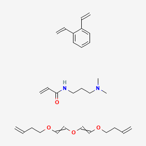 molecular formula C30H44N2O4 B12509160 1,2-bis(ethenyl)benzene;4-[2-(2-but-3-enoxyethenoxy)ethenoxy]but-1-ene;N-[3-(dimethylamino)propyl]prop-2-enamide 