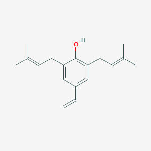 molecular formula C18H24O B1250920 2,6-Diprenyl-4-vinylphenol 