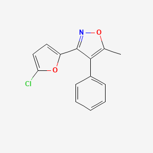molecular formula C14H10ClNO2 B1250931 3-(5-Chlorofuran-2-yl)-4-phenyl-5-methylisoxazole 