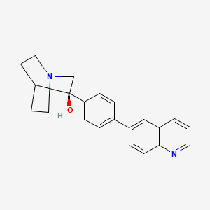 molecular formula C22H22N2O B1250934 (3R)-3-(4-quinolin-6-ylphenyl)-1-azabicyclo[2.2.2]octan-3-ol 