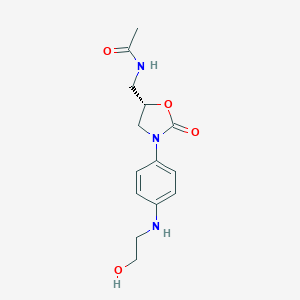 B125098 N-[[(5S)-3-[4-(2-hydroxyethylamino)phenyl]-2-oxo-1,3-oxazolidin-5-yl]methyl]acetamide CAS No. 227200-81-9
