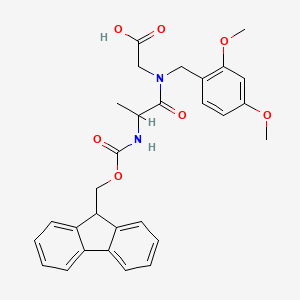 {N-[(2,4-dimethoxyphenyl)methyl]-2-{[(9H-fluoren-9-ylmethoxy)carbonyl]amino}propanamido}acetic acid