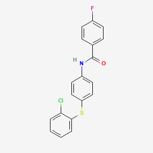 N-{4-[(2-chlorophenyl)sulfanyl]phenyl}-4-fluorobenzenecarboxamide