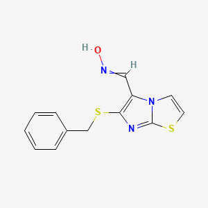 N-{[6-(benzylsulfanyl)imidazo[2,1-b][1,3]thiazol-5-yl]methylidene}hydroxylamine