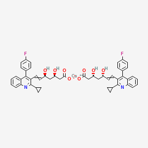 molecular formula C50H46CaF2N2O8 B12509901 calcium (3R,5S)-7-[2-cyclopropyl-4-(4-fluorophenyl)-3-quinolinyl]-3,5-dihydroxy-6-heptenoate 