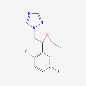 molecular formula C12H11F2N3O B12509904 1-[[2-(2,5-Difluorophenyl)-3-methyloxiran-2-yl]methyl]-1,2,4-triazole 