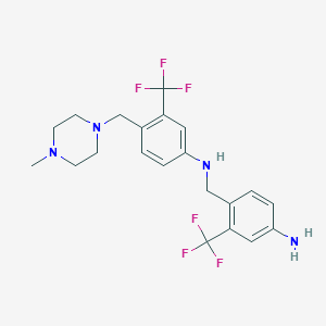 molecular formula C21H24F6N4 B12509907 N-(4-Amino-2-(trifluoromethyl)benzyl)-4-((4-methylpiperazin-1-yl)methyl)-3-(trifluoromethyl)aniline 