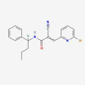 3-(6-Bromopyridin-2-YL)-2-cyano-N-(1-phenylbutyl)prop-2-enamide