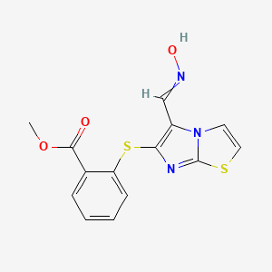 (Z)-methyl 2-(5-((hydroxyimino)methyl)imidazo[2,1-b]thiazol-6-ylthio)benzoate