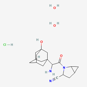 2-[2-Amino-2-(3-hydroxyadamantan-1-yl)acetyl]-2-azabicyclo[3.1.0]hexane-3-carbonitrile dihydrate hydrochloride