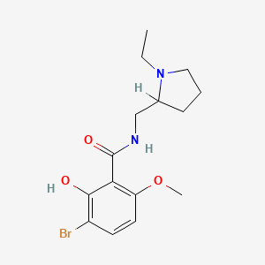 N-[(1-Ethylpyrrolidin-2-yl)methyl]-5-bromo-6-hydroxy-2-methoxybenzamide