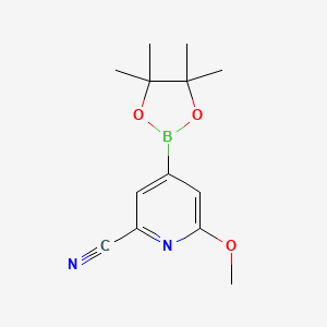 6-Methoxy-4-(4,4,5,5-tetramethyl-1,3,2-dioxaborolan-2-YL)picolinonitrile