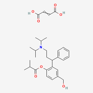 molecular formula C30H41NO7 B12510014 2-[3-(Diisopropylamino)-1-phenylpropyl]-4-(hydroxymethyl)phenyl 2-methylpropanoate; butenedioic acid 