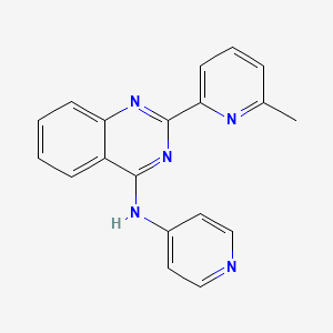molecular formula C19H15N5 B1251003 2-(6-methylpyridin-2-yl)-N-pyridin-4-ylquinazolin-4-amine 
