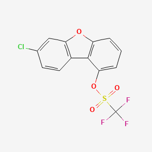 molecular formula C13H6ClF3O4S B12510039 7-Chlorodibenzo[b,d]furan-1-yl trifluoromethanesulfonate 