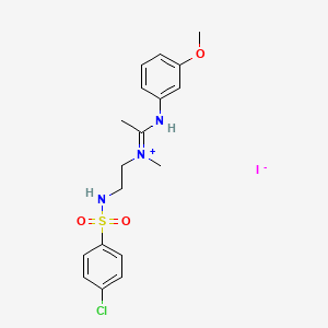 N-{(Z)-1-[(2-{[(4-chlorophenyl)sulfonyl]amino}ethyl)(methyl)amino]ethylidene}-3-methoxybenzenaminium iodide