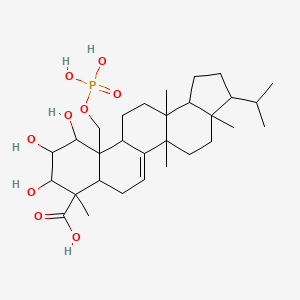 9,10,11-Trihydroxy-3a,5a,8,13a-tetramethyl-11a-(phosphonooxymethyl)-3-propan-2-yl-1,2,3,4,5,7,7a,9,10,11,11b,12,13,13b-tetradecahydrocyclopenta[a]chrysene-8-carboxylic acid