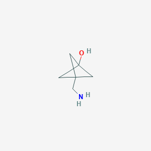 molecular formula C6H11NO B12510066 3-(Aminomethyl)bicyclo[1.1.1]pentan-1-ol 