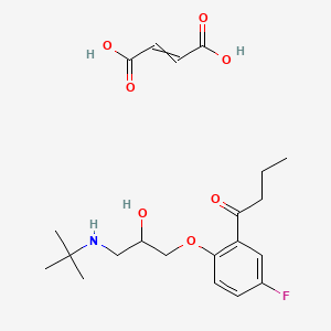 But-2-enedioic acid;1-[2-[3-(tert-butylamino)-2-hydroxypropoxy]-5-fluorophenyl]butan-1-one