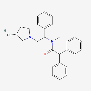 molecular formula C27H30N2O2 B12510088 N-[2-(3-hydroxypyrrolidin-1-yl)-1-phenylethyl]-N-methyl-2,2-diphenylacetamide 