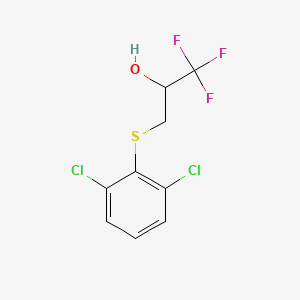 molecular formula C9H7Cl2F3OS B12510096 3-[(2,6-Dichlorophenyl)sulfanyl]-1,1,1-trifluoropropan-2-ol 