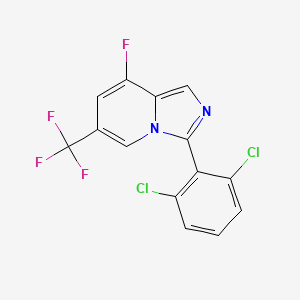 molecular formula C14H6Cl2F4N2 B12510154 3-(2,6-Dichlorophenyl)-8-fluoro-6-(trifluoromethyl)imidazo[1,5-a]pyridine 