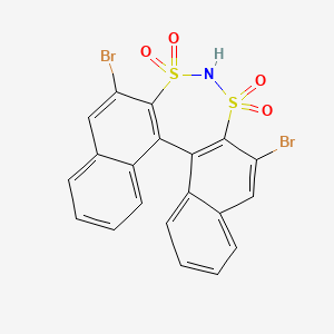 molecular formula C20H11Br2NO4S2 B12510161 R-3,3'-Dibromo-1,1'-Binaphthalene-2,2'-sulfonimide CAS No. 1245748-52-0