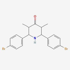 molecular formula C19H19Br2NO B12510168 2,6-Bis(4-bromophenyl)-3,5-dimethylpiperidin-4-one 