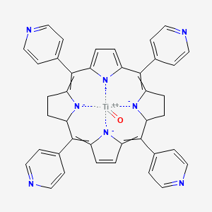 molecular formula C40H30N8OTi-2 B12510185 Oxotitanium(2+);5,10,15,20-tetrapyridin-4-yl-1,2,3,12,13,14-hexahydroporphyrin-21,22,23,24-tetraide 