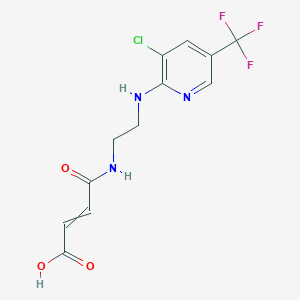 3-[(2-{[3-Chloro-5-(trifluoromethyl)pyridin-2-yl]amino}ethyl)carbamoyl]prop-2-enoic acid