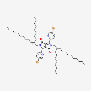 molecular formula C56H88Br2N4O2 B12510210 Pyrrolo[3,4-c]pyrrole-1,4-dione, 3,6-bis(5-bromo-2-pyridinyl)-2,5-dihydro-2,5-bis(2-octyldodecyl)- CAS No. 1455028-34-8