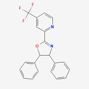 molecular formula C21H15F3N2O B12510231 2-(4,5-Diphenyl-4,5-dihydro-1,3-oxazol-2-yl)-4-(trifluoromethyl)pyridine 