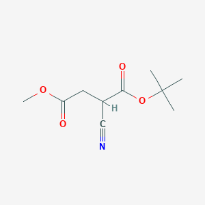 molecular formula C10H15NO4 B12510254 1-Tert-butyl 4-methyl 2-cyanobutanedioate 