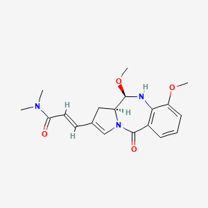 molecular formula C19H23N3O4 B1251027 (E)-3-[(6R,6aS)-4,6-dimethoxy-11-oxo-5,6,6a,7-tetrahydropyrrolo[2,1-c][1,4]benzodiazepin-8-yl]-N,N-dimethylprop-2-enamide 