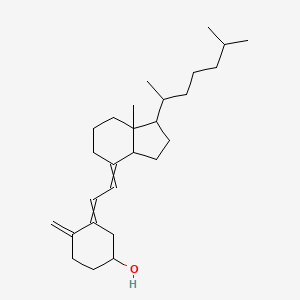 molecular formula C27H44O B12510345 3-{2-[7a-methyl-1-(6-methylheptan-2-yl)-hexahydro-1H-inden-4-ylidene]ethylidene}-4-methylidenecyclohexan-1-ol 