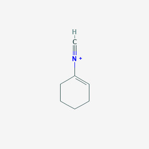 molecular formula C7H10N+ B12510352 N-methylidynecyclohex-1-en-1-aminium 