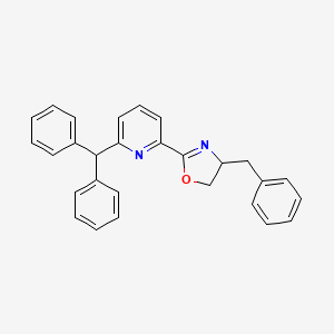 molecular formula C28H24N2O B12510386 2-(4-Benzyl-4,5-dihydro-1,3-oxazol-2-yl)-6-(diphenylmethyl)pyridine 