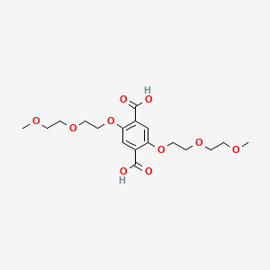 molecular formula C18H26O10 B12510398 2,5-Bis(2-(2-methoxyethoxy)ethoxy)terephthalic acid 