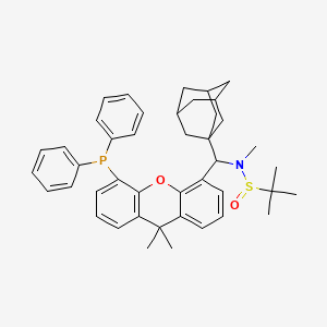 molecular formula C43H50NO2PS B12510454 N-{adamantan-1-yl[5-(diphenylphosphanyl)-9,9-dimethylxanthen-4-yl]methyl}-N,2-dimethylpropane-2-sulfinamide 