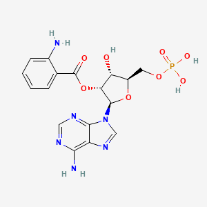 molecular formula C17H19N6O8P B1251048 2'-O-Anthraniloyl AMP 