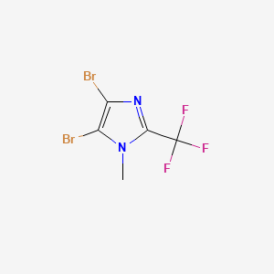 molecular formula C5H3Br2F3N2 B12510484 4,5-Dibromo-1-methyl-2-(trifluoromethyl)-1H-imidazole 