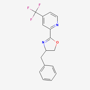 molecular formula C16H13F3N2O B12510492 2-(4-Benzyl-4,5-dihydro-1,3-oxazol-2-yl)-4-(trifluoromethyl)pyridine 