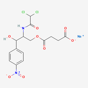 molecular formula C15H15Cl2N2NaO8 B12510529 Sodium 4-[2-[(dichloroacetyl)amino]-3-hydroxy-3-(4-nitrophenyl)propoxy]-4-oxobutanoate 