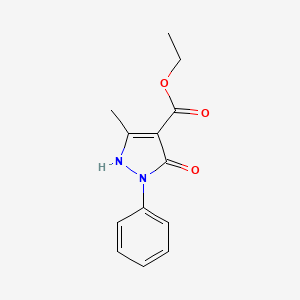 molecular formula C13H14N2O3 B12510537 Ethyl 5-hydroxy-3-methyl-1-phenylpyrazole-4-carboxylate 