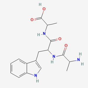 molecular formula C17H22N4O4 B12510544 2-[2-(2-aminopropanamido)-3-(1H-indol-3-yl)propanamido]propanoic acid 