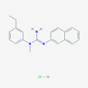 molecular formula C20H22ClN3 B1251057 1-(3-Ethylphenyl)-1-methyl-2-naphthalen-2-ylguanidine;hydrochloride 