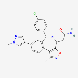 2-[6-(4-chlorophenyl)-1-methyl-8-(1-methylpyrazol-4-yl)-4H-[1,2]oxazolo[5,4-d][2]benzazepin-4-yl]acetamide