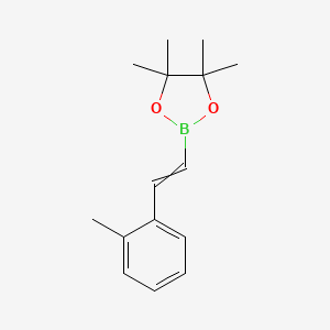 molecular formula C15H21BO2 B12510610 4,4,5,5-Tetramethyl-2-[2-(2-methylphenyl)ethenyl]-1,3,2-dioxaborolane 