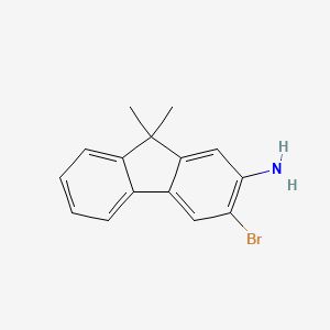 molecular formula C15H14BrN B12510646 3-Bromo-9,9-dimethyl-9H-fluoren-2-amine 